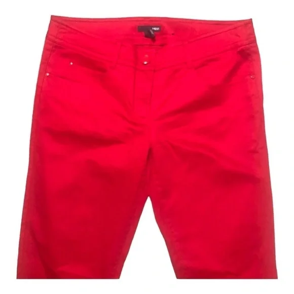 Women’s Red HM Pants Size 8 inseam 32 inches waist 15,5 inches Slim Leg - Picture 3 of 8